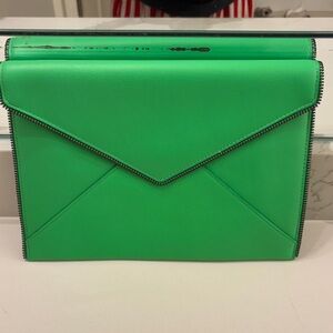 Rebecca Minkoff Vibrant Green Envelope Clutch